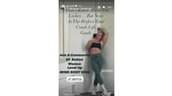 Cordeiro's Instagram story (image credit: instagram/jac_lynfit)